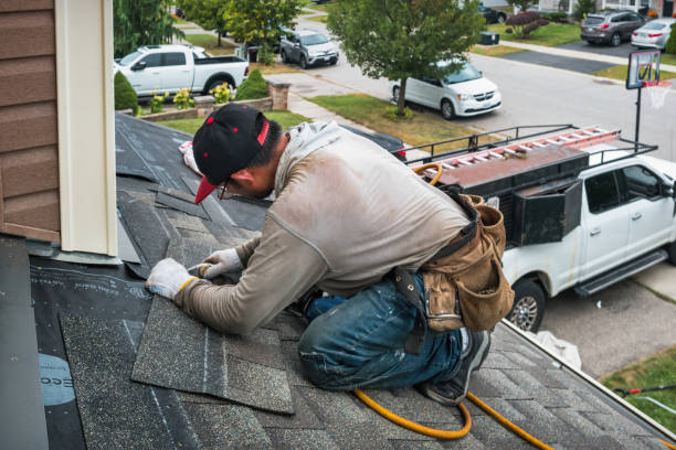 Professional Roofing technician working in Dorset, OH